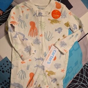 Carter's Ocean Adventure Kids One Piece-3 Month-2-way Zipper. New, Tagged.